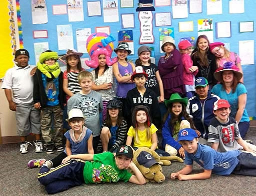 Maple Ridge students and their hats.